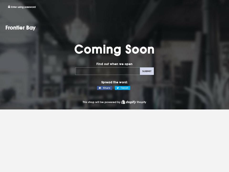frontierbay.com — Shopify storefront screenshot