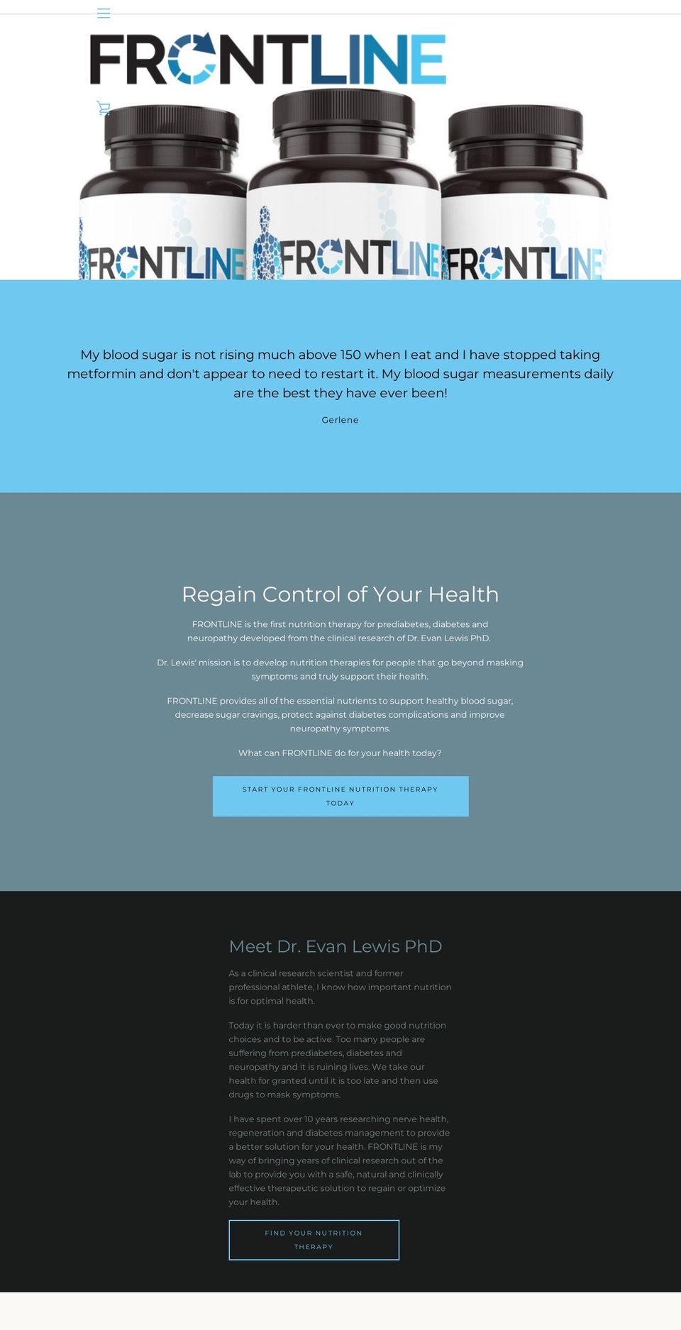 frontline.health shopify website screenshot