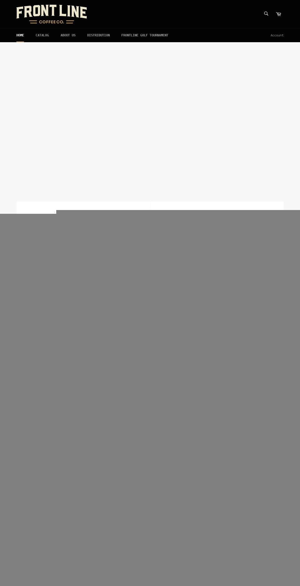 frontlinecoffeeco.com shopify website screenshot