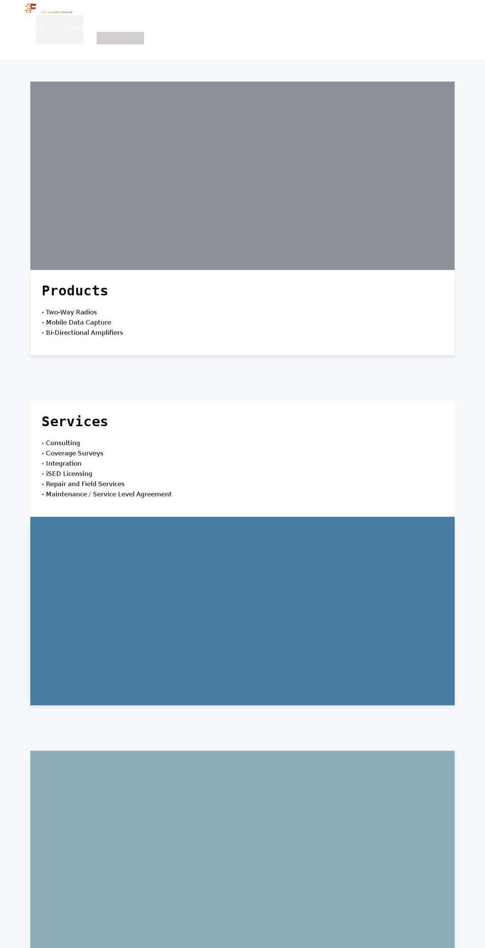 frontlinecommunications.ca shopify website screenshot