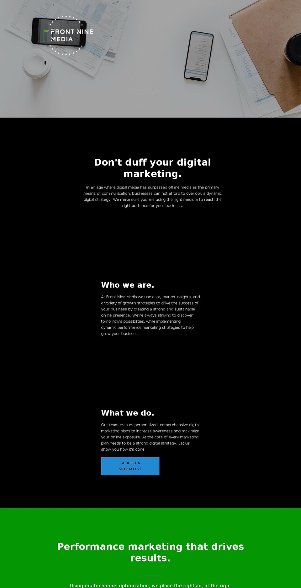 frontninemedia.com — Shopify storefront screenshot