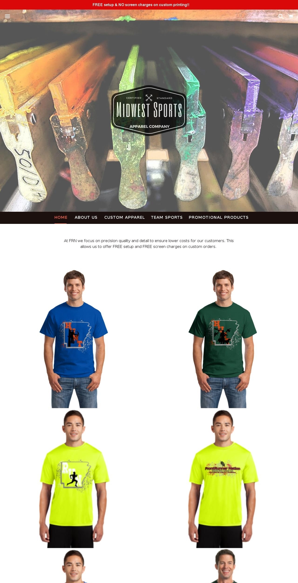 frontrunnersportsnation.com — Shopify storefront screenshot