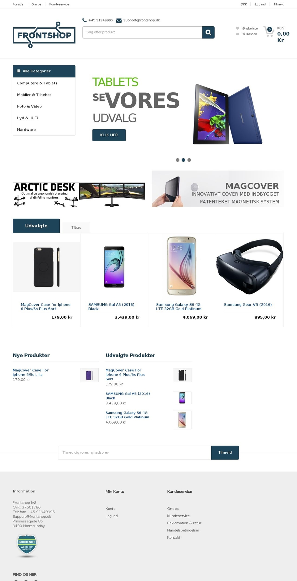 frontshop.dk shopify website screenshot