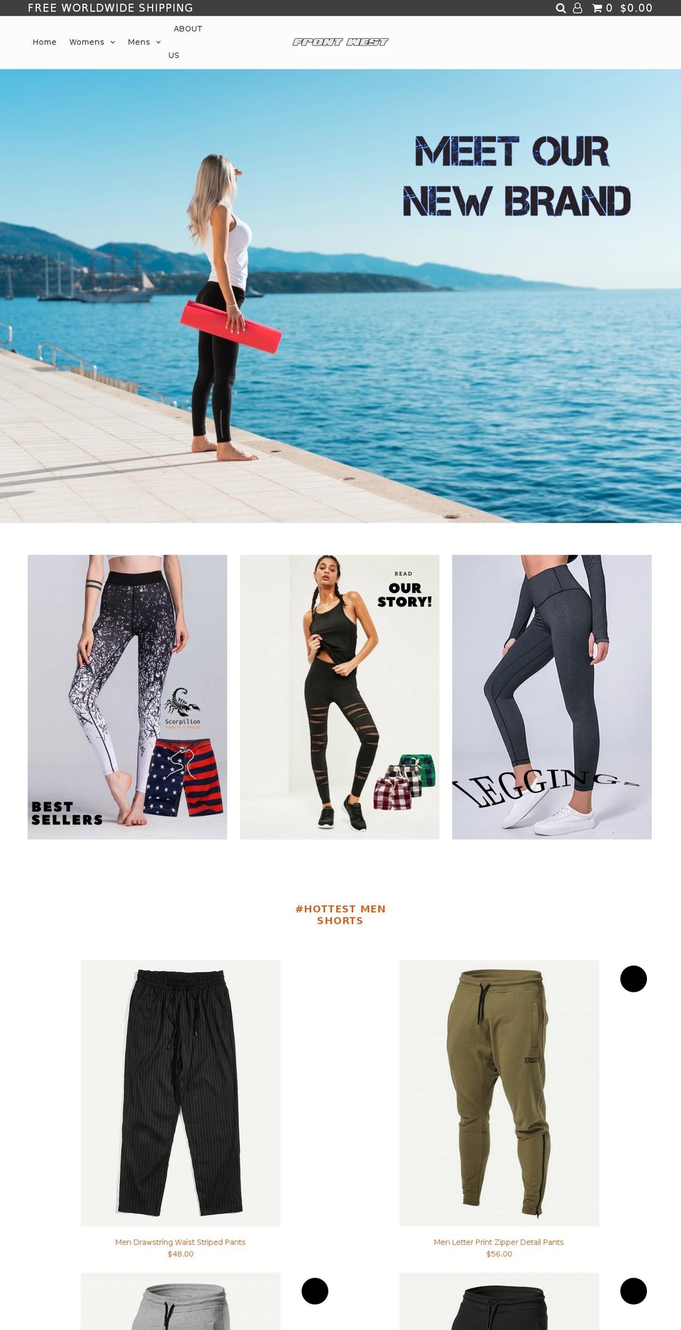 frontwest.net shopify website screenshot