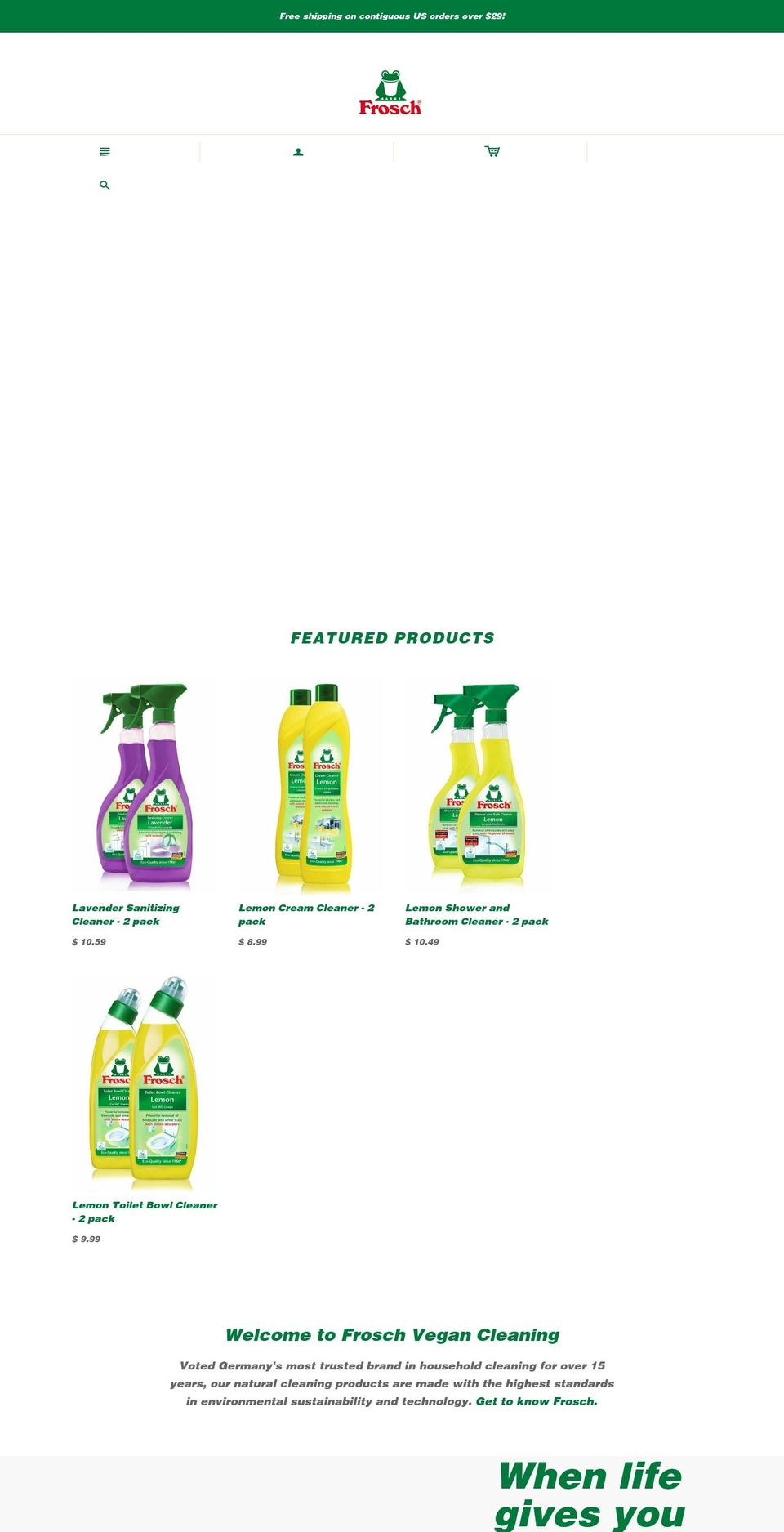 frosch.us shopify website screenshot