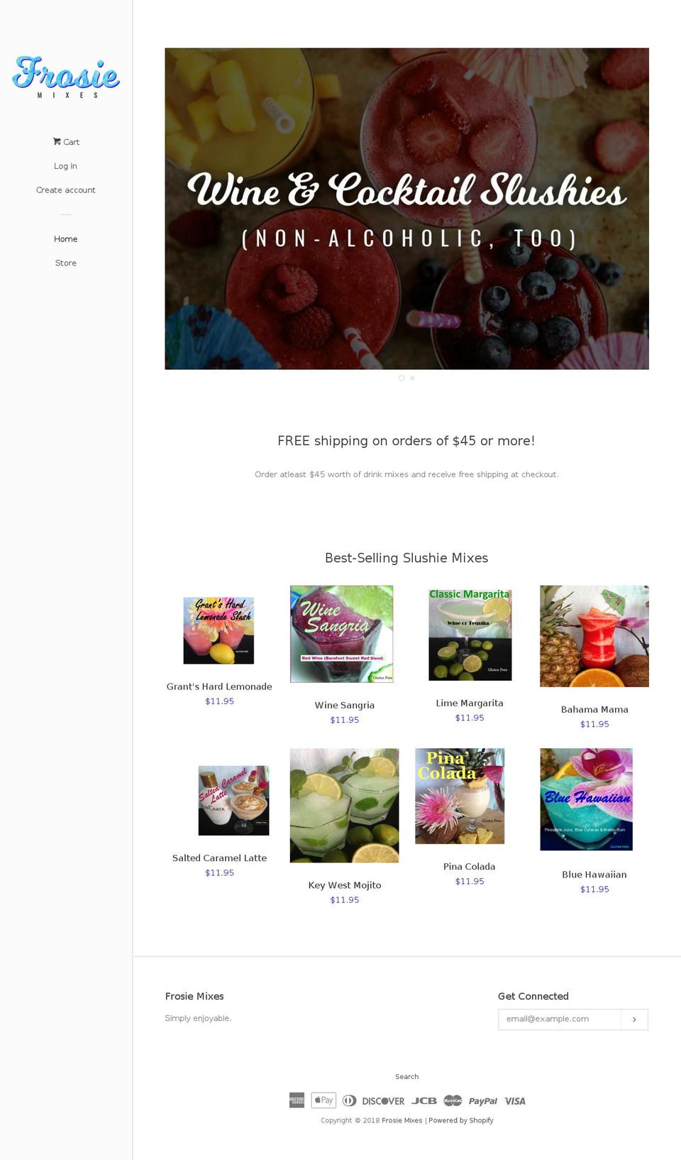 frosiemixes.com — Shopify storefront screenshot