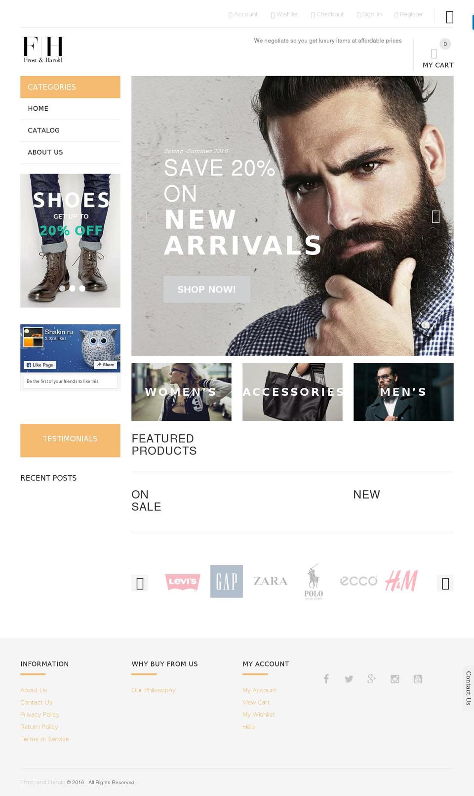 yourstore-v1-4-6 Shopify theme site example frostandharold.com