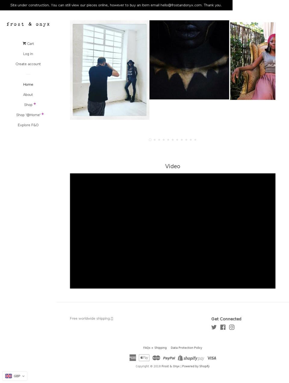 frostandonyx.com — Shopify storefront screenshot