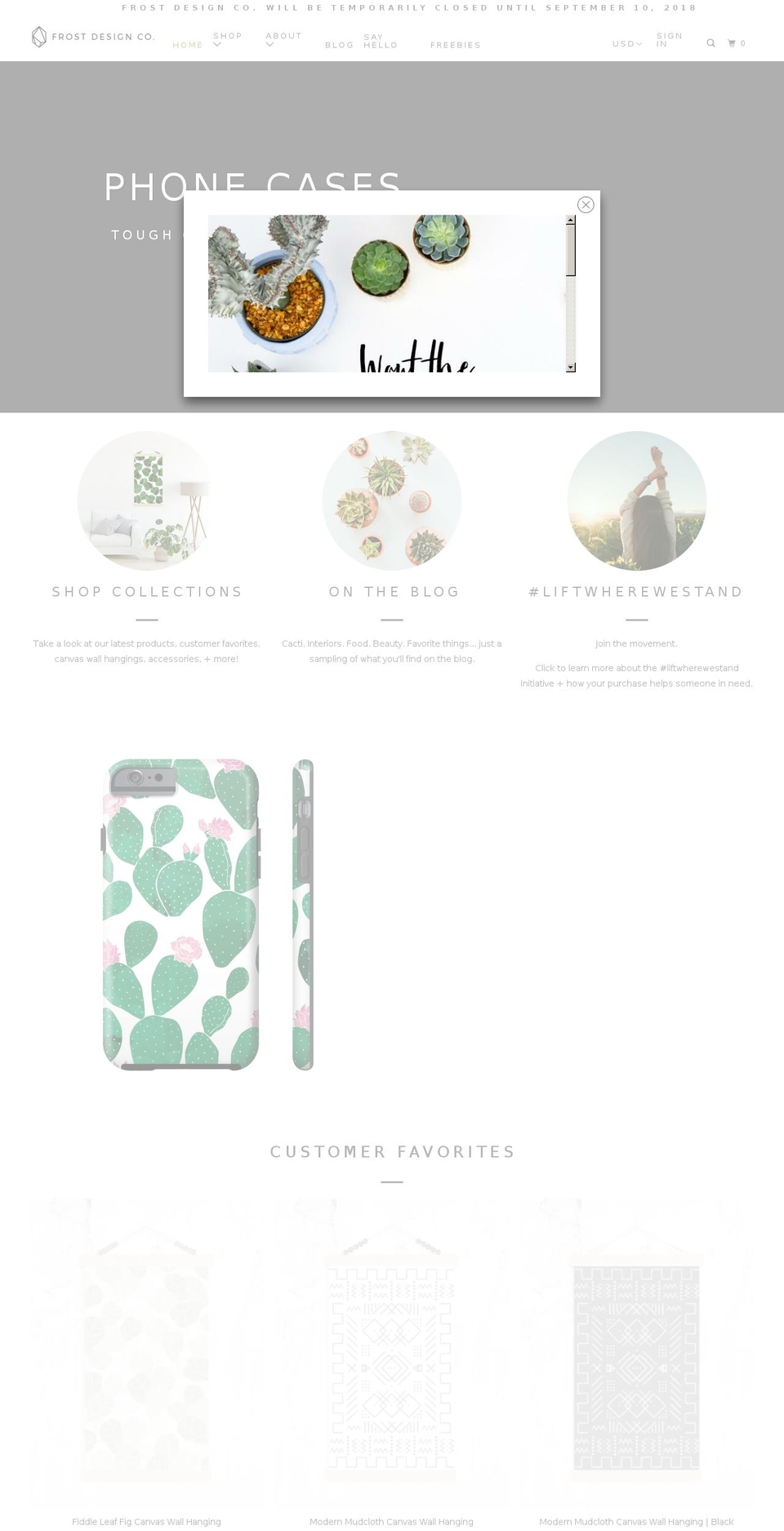 frostdesignco.com shopify website screenshot