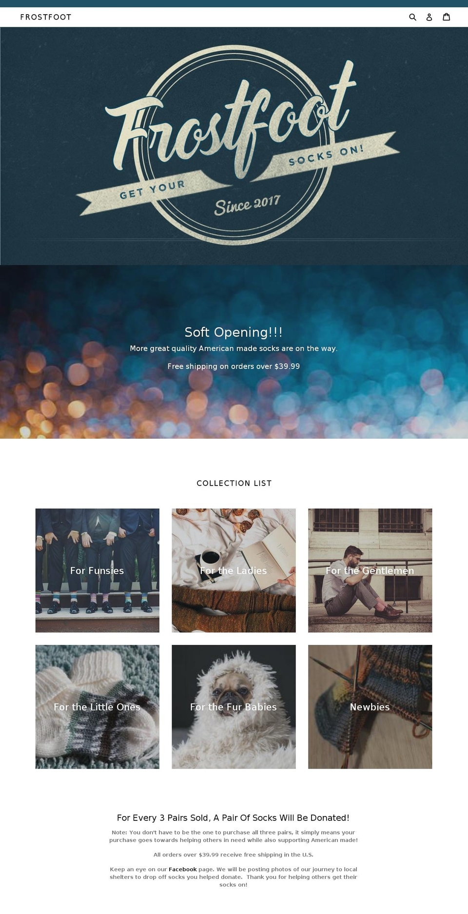 frostfoot.com shopify website screenshot
