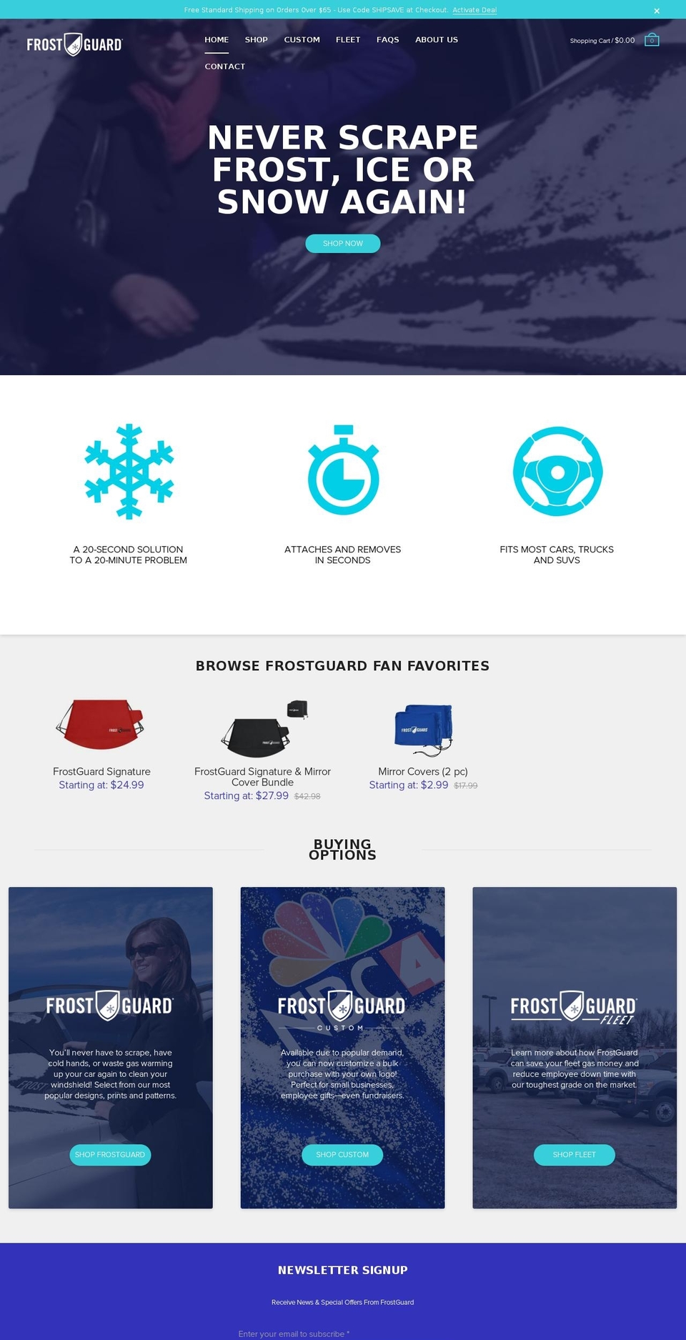 frostguard.us shopify website screenshot