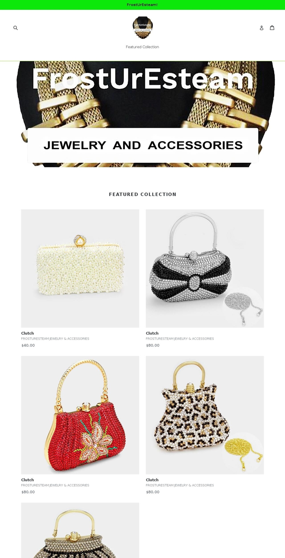 frosturesteam.com — Shopify storefront screenshot