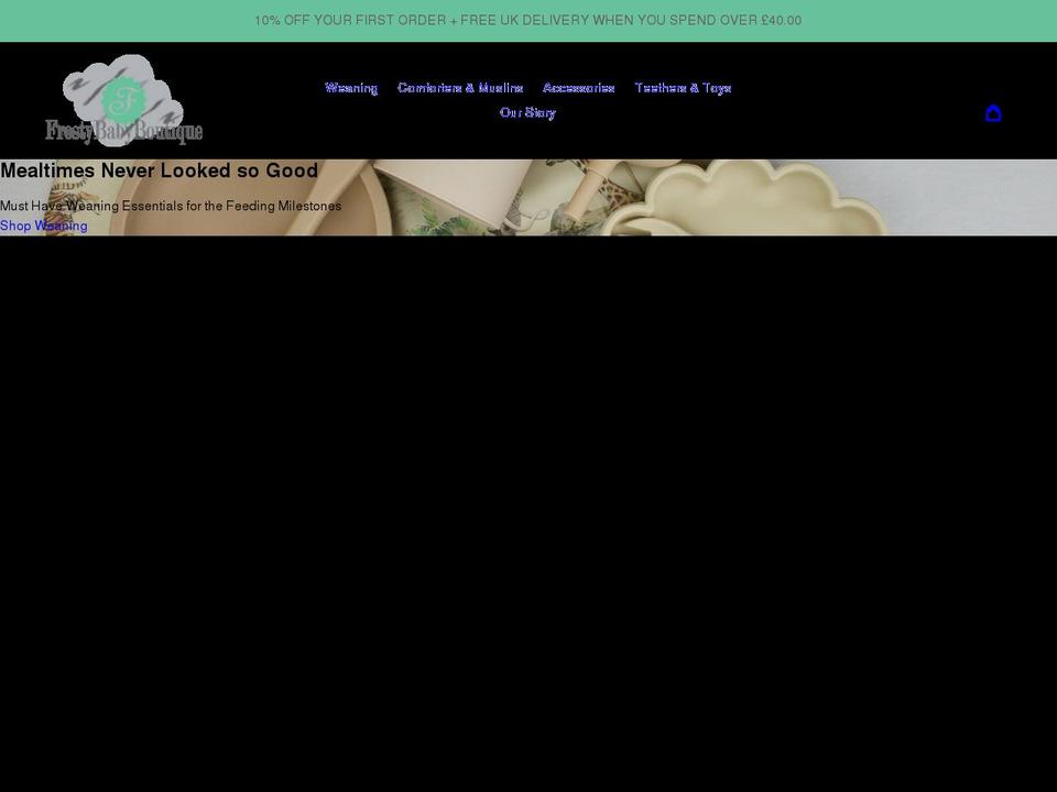frostybabyboutique.com shopify website screenshot