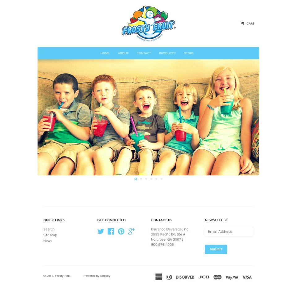 frostyfruitslushie.com shopify website screenshot