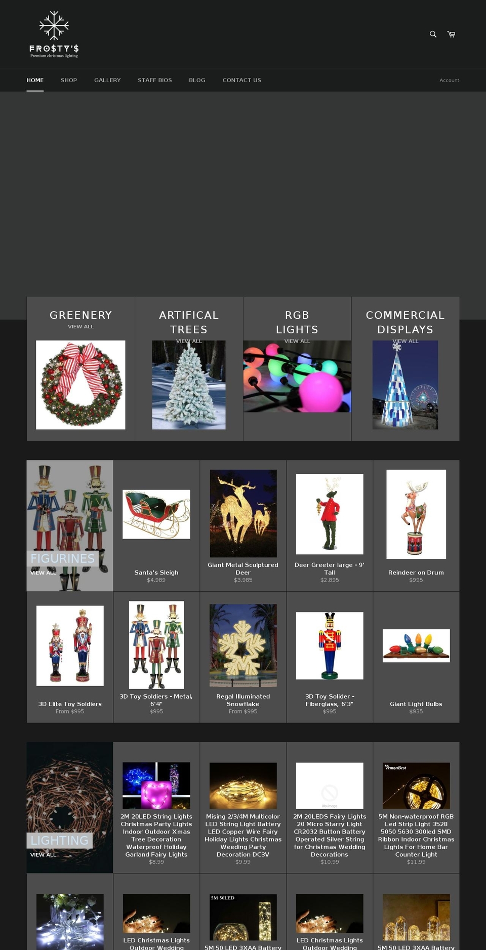 frostys.net shopify website screenshot
