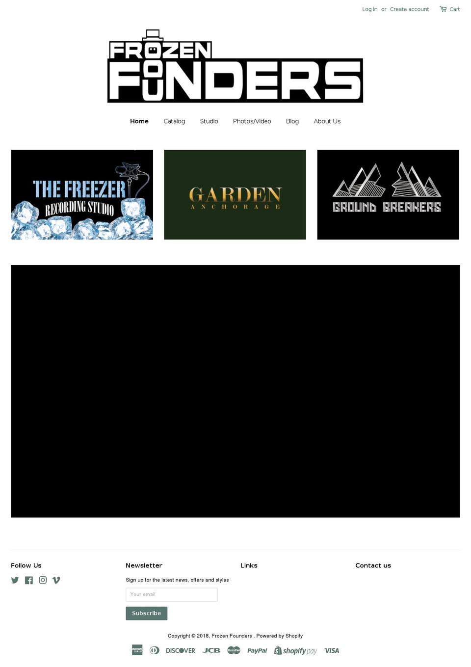 frozenfounders.com shopify website screenshot