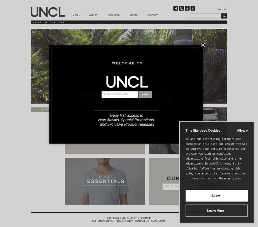 frshuncl.com — Shopify storefront screenshot
