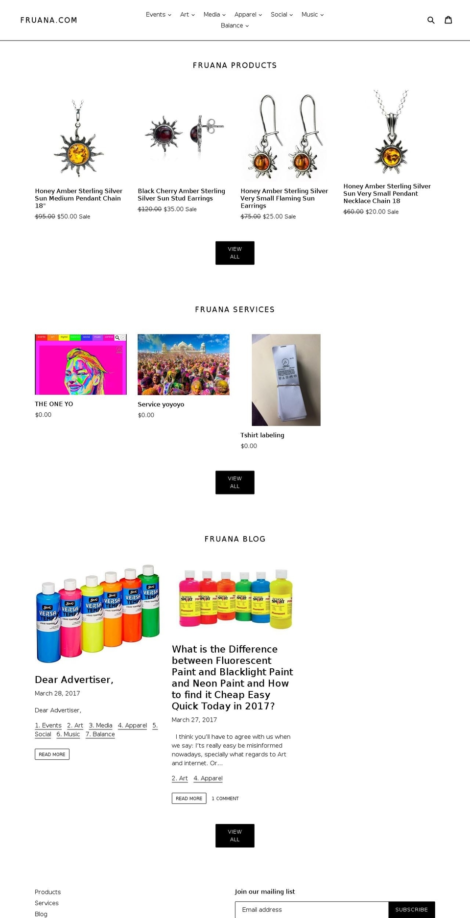 fruana.com shopify website screenshot