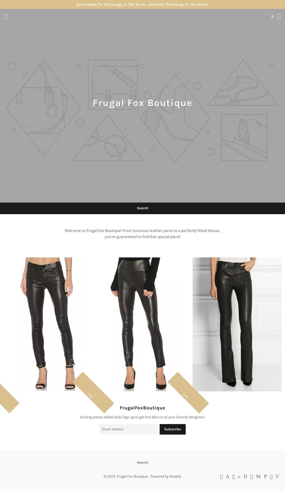 frugal-fox-boutique.com — Shopify storefront screenshot