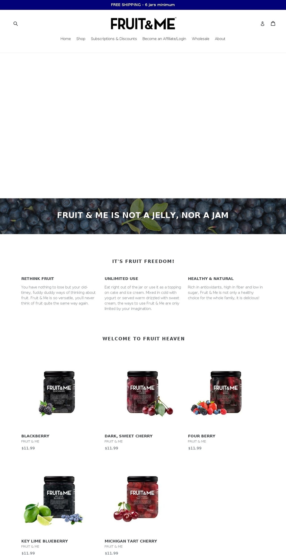 fruitandme.com shopify website screenshot