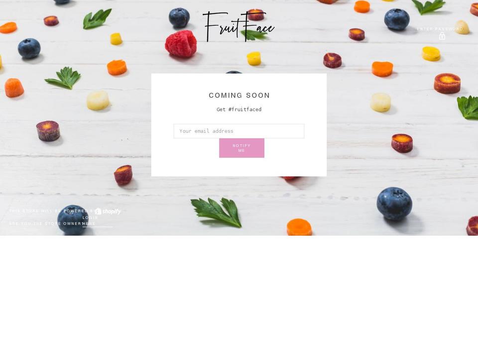 fruitface.com shopify website screenshot