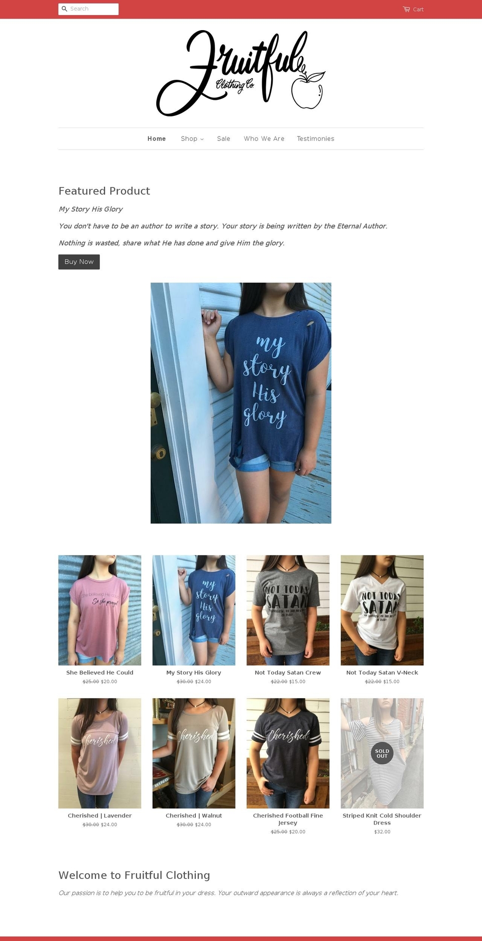 fruitfulclothing.com — Shopify storefront screenshot