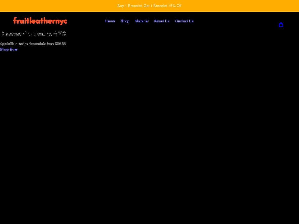 fruitleathernyc.com shopify website screenshot