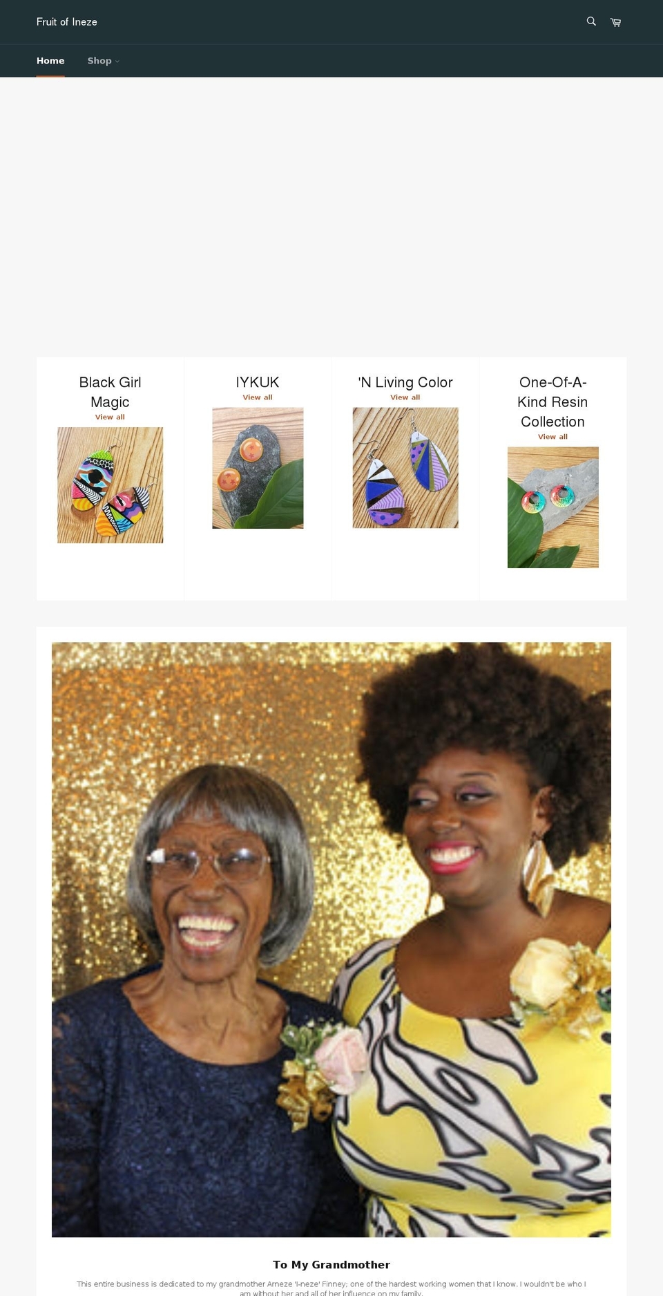 fruitofineze.com shopify website screenshot