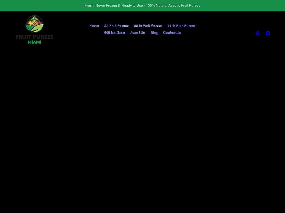 fruitpureesmiami.com shopify website screenshot