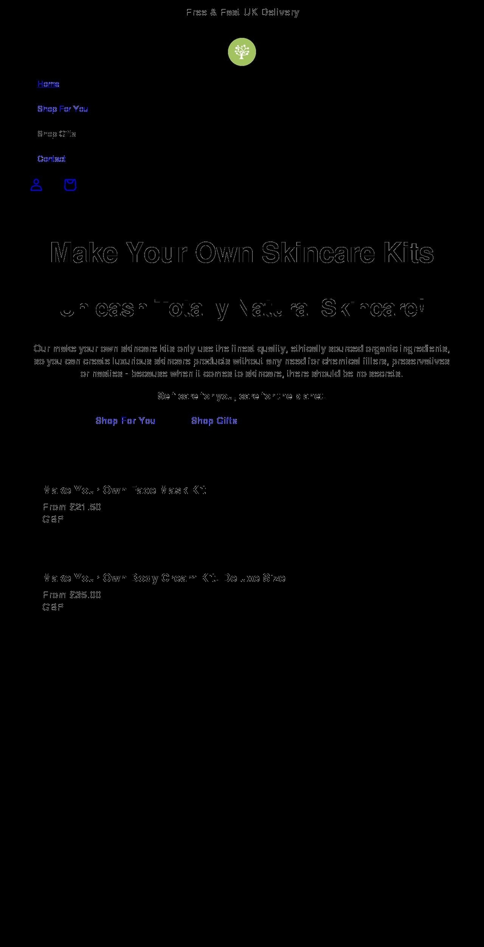 fruitsofthenuttree.com shopify website screenshot