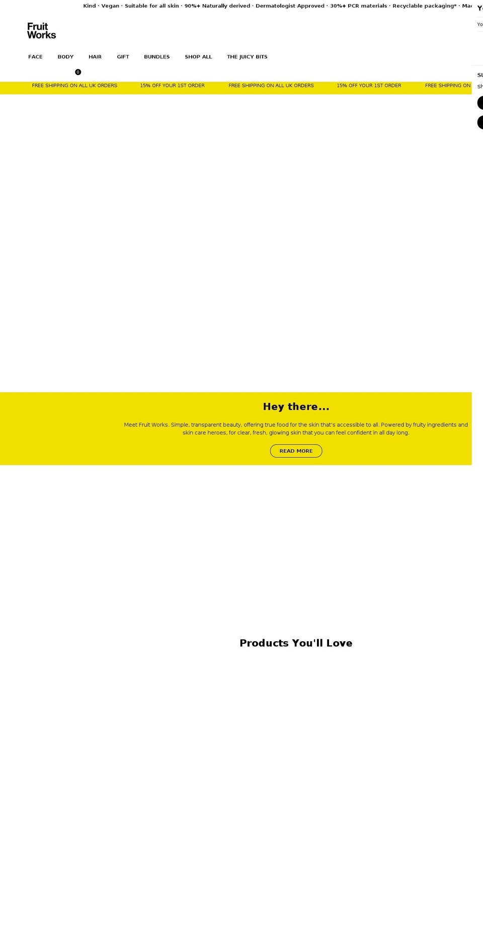 fruitworksengland.com shopify website screenshot