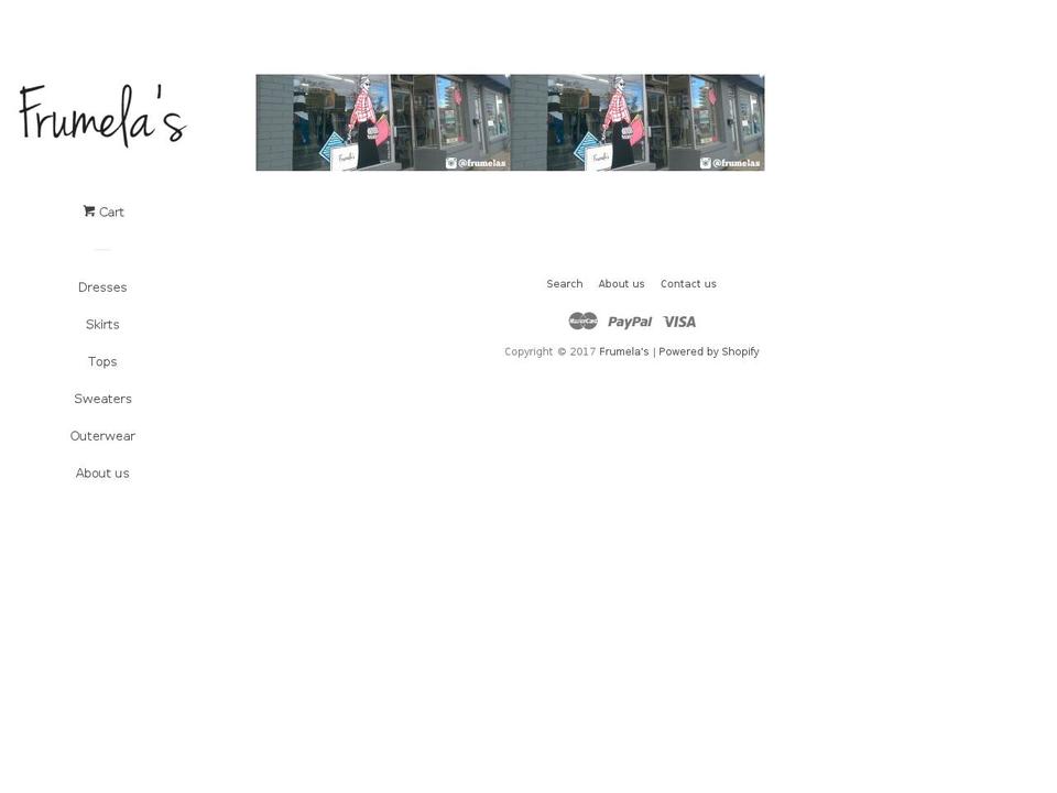 frumelas.com shopify website screenshot