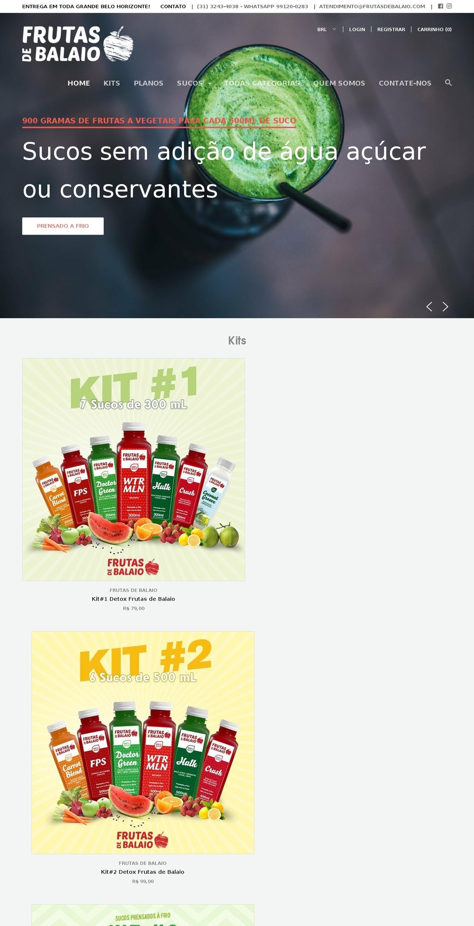 frutasdebalaio.com shopify website screenshot