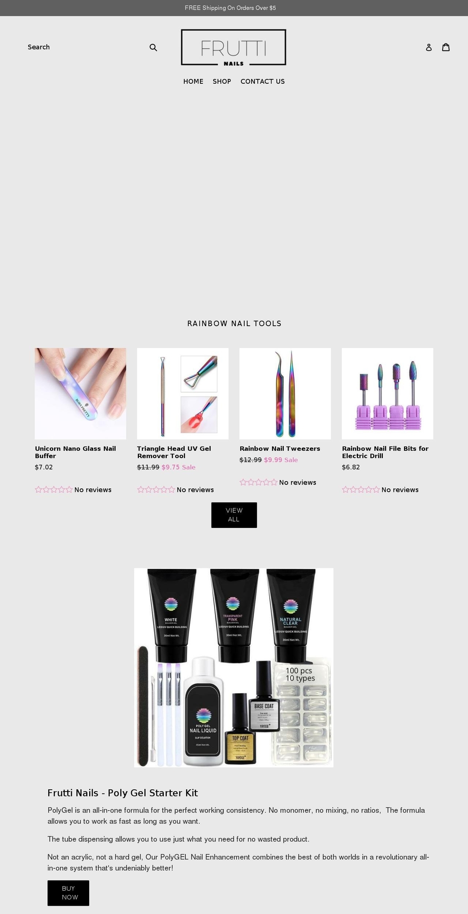 fruttinails.com — Shopify storefront screenshot