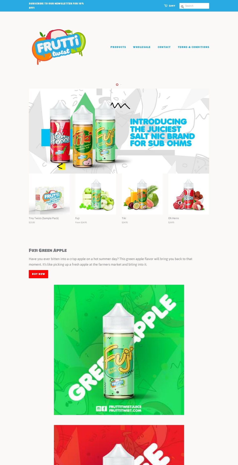 fruttitwist.com — Shopify storefront screenshot
