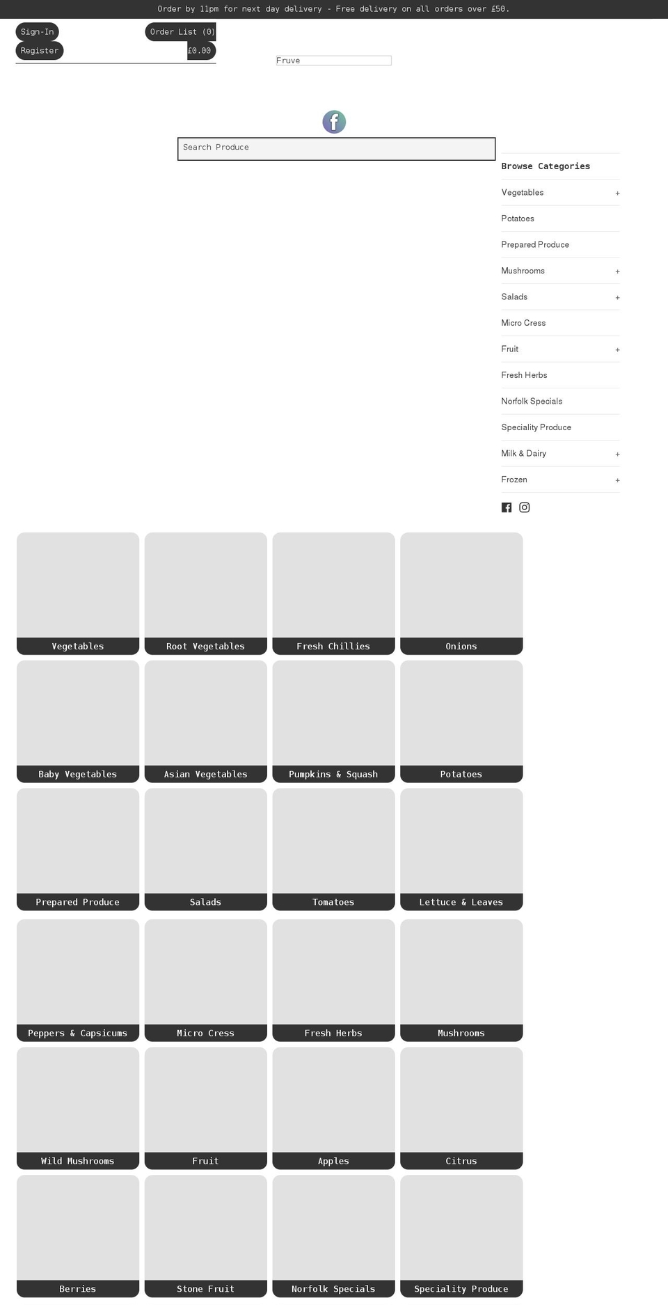 fruve.co.uk shopify website screenshot