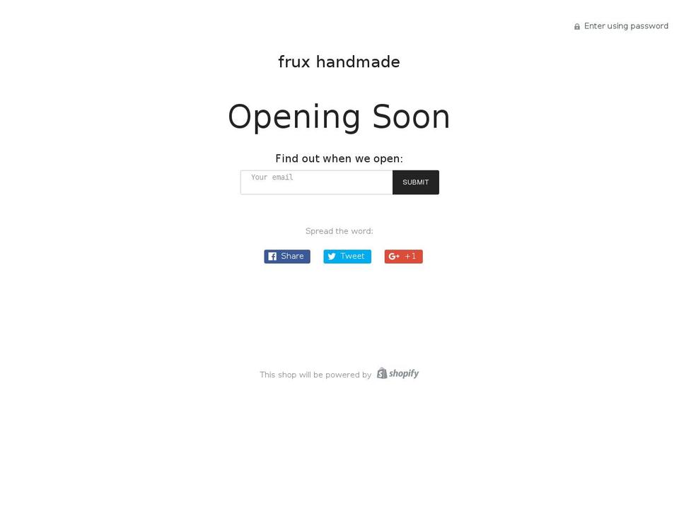 fruxhandmade.com — Shopify storefront screenshot