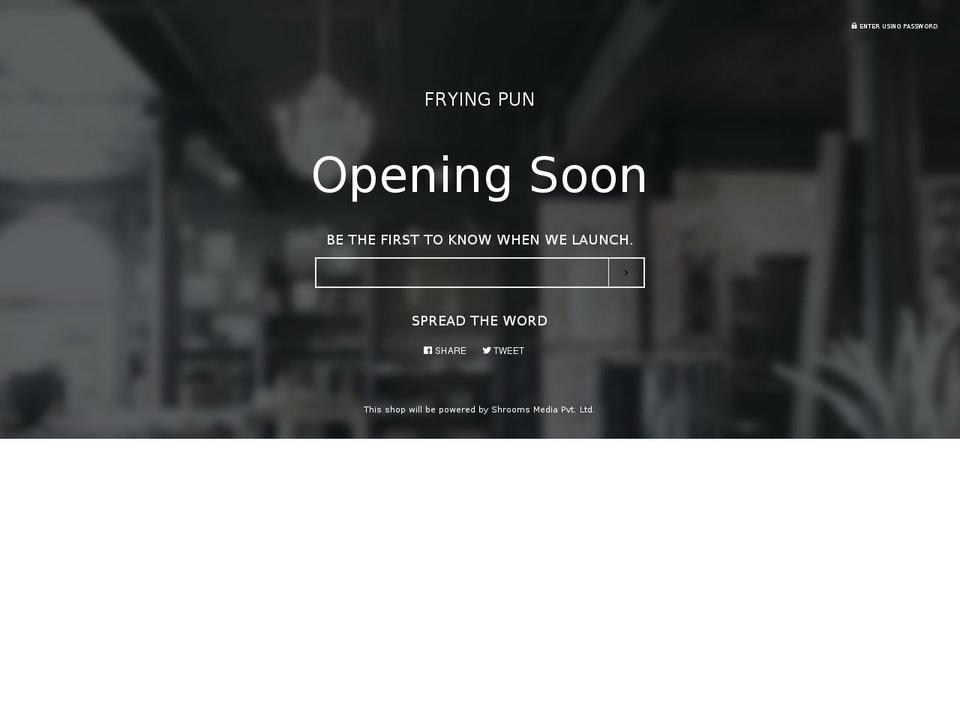 fryingpun.com — Shopify storefront screenshot