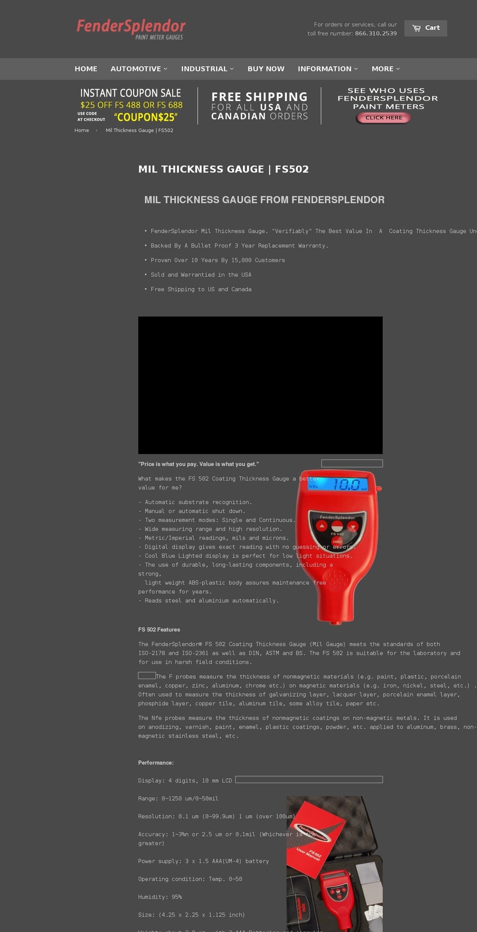 fs502.com — Shopify storefront screenshot