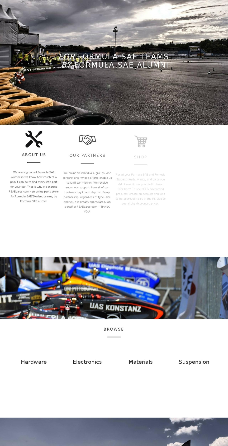 FSAE Parts by Udundi -- Shopify theme site example fsaeparts.com