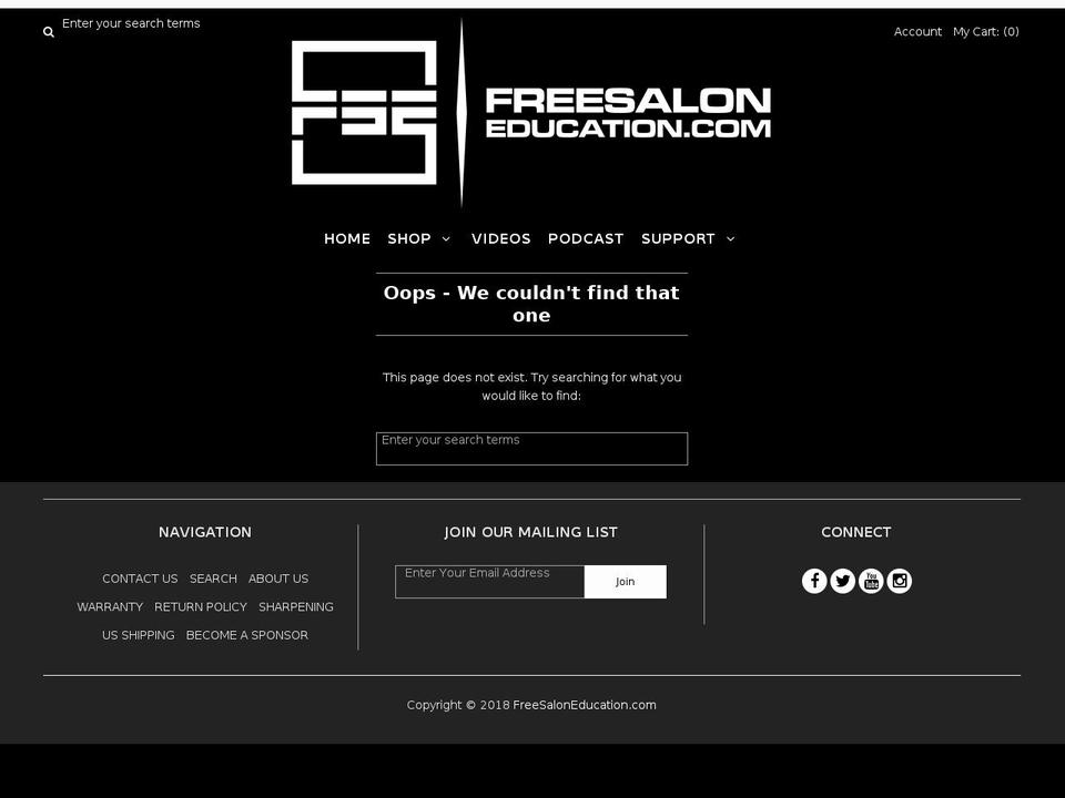 fsesalonlocator.com — Shopify storefront screenshot
