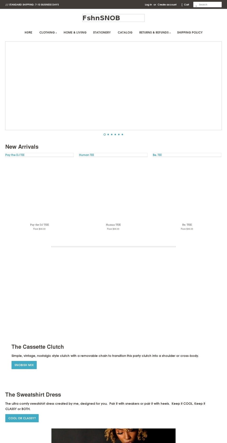 fshnsnob.com shopify website screenshot