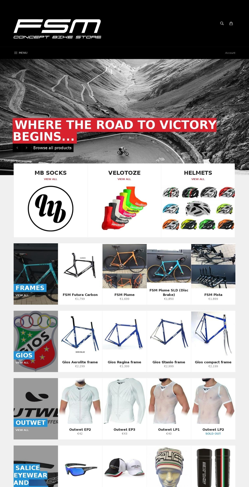 fsmbikes.com shopify website screenshot