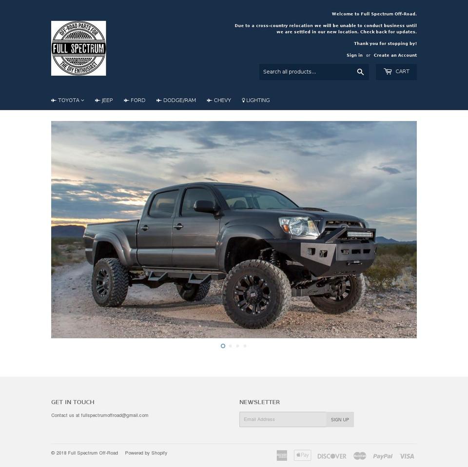 fsoffroad.com — Shopify storefront screenshot