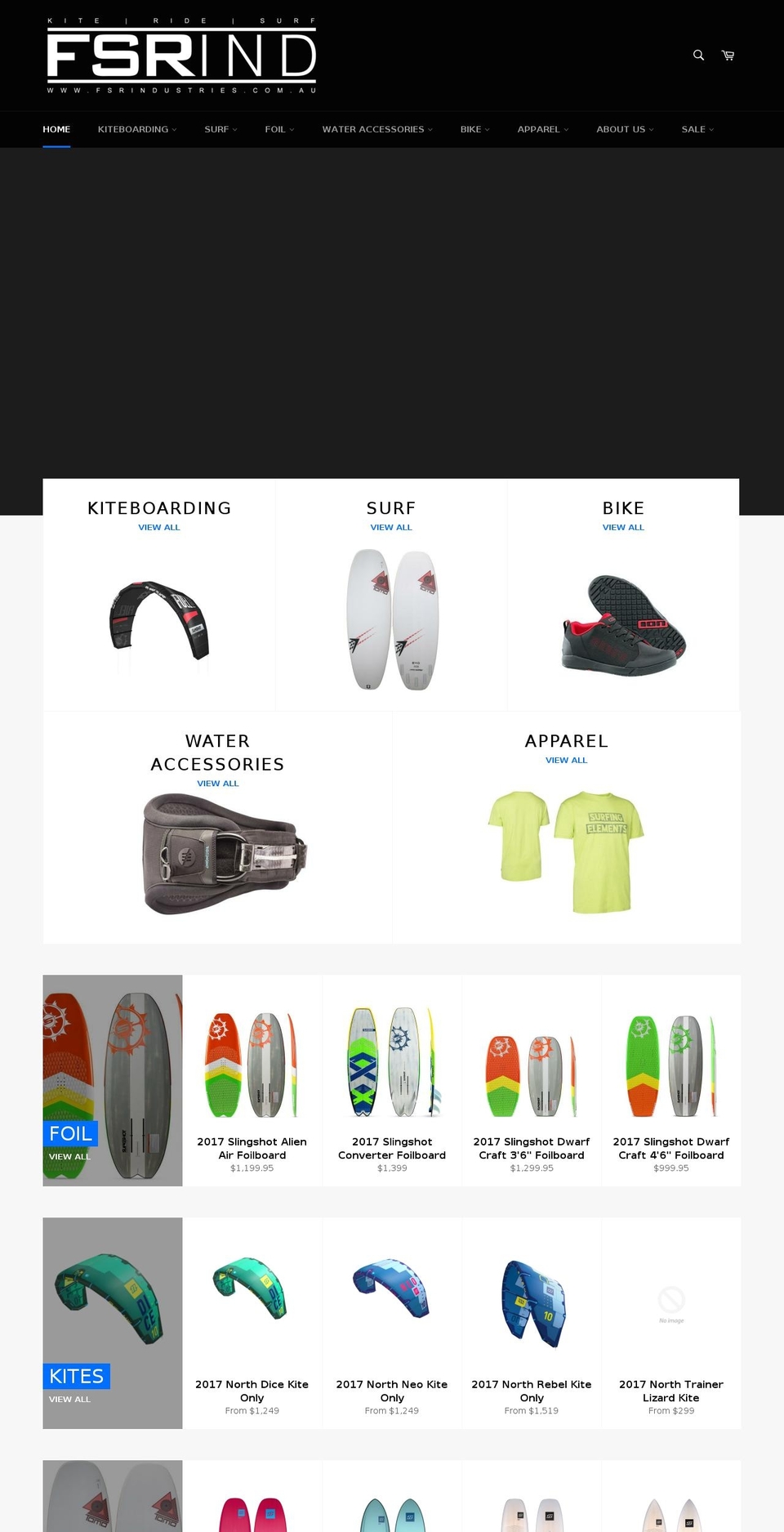 fsrindustries.com.au shopify website screenshot