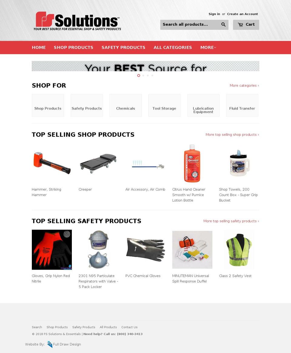 fssolutionsessentials.com — Shopify storefront screenshot