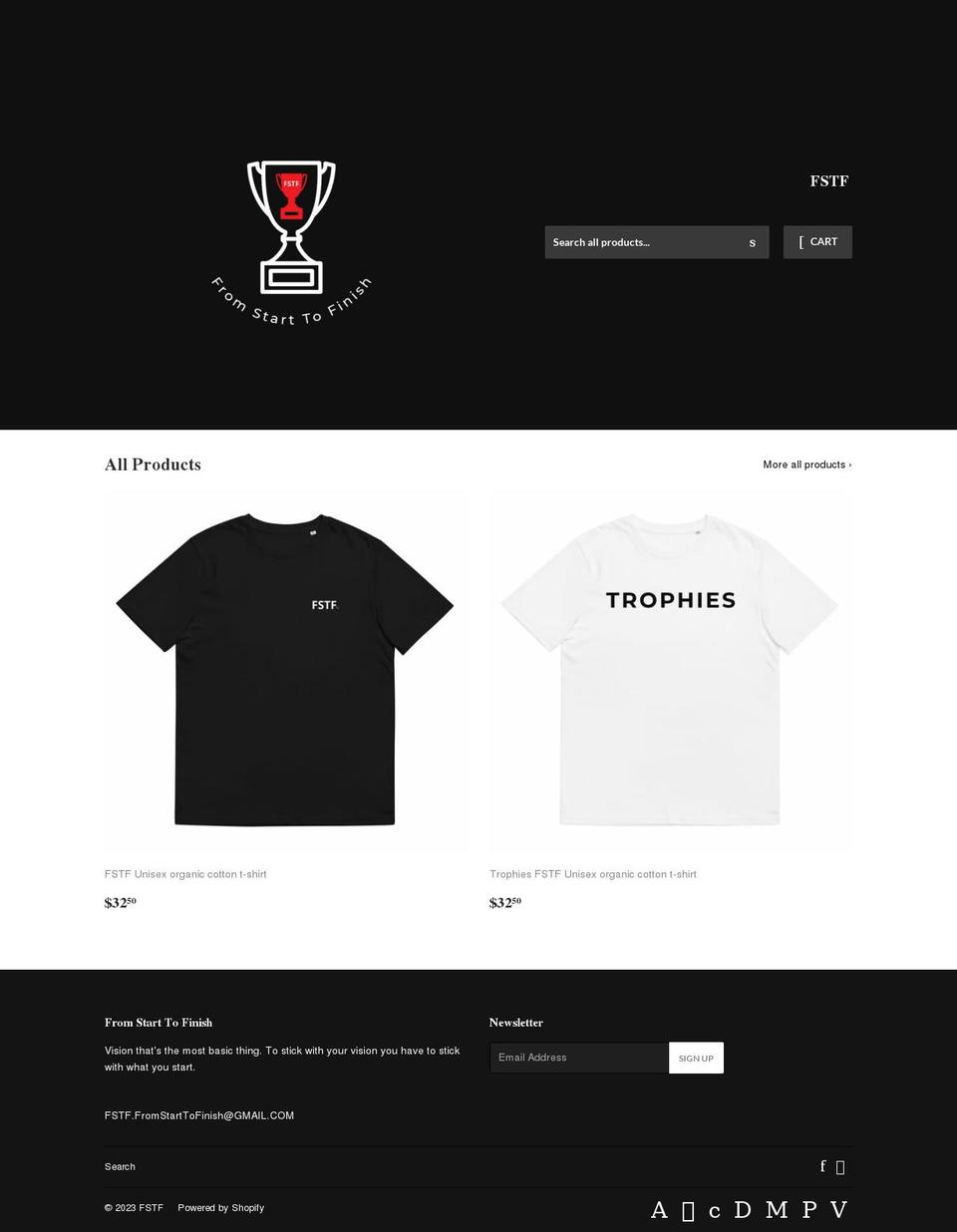 fstfapparel.com shopify website screenshot