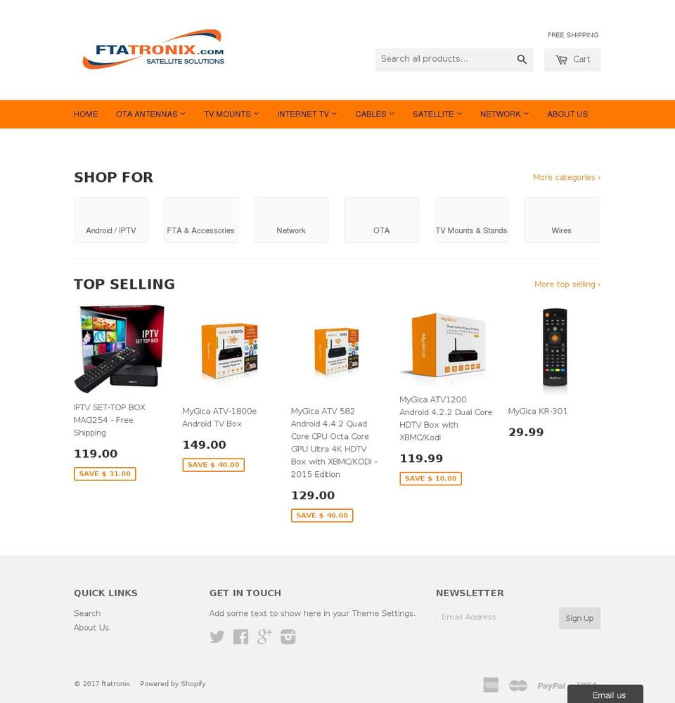 ftatronix.com shopify website screenshot