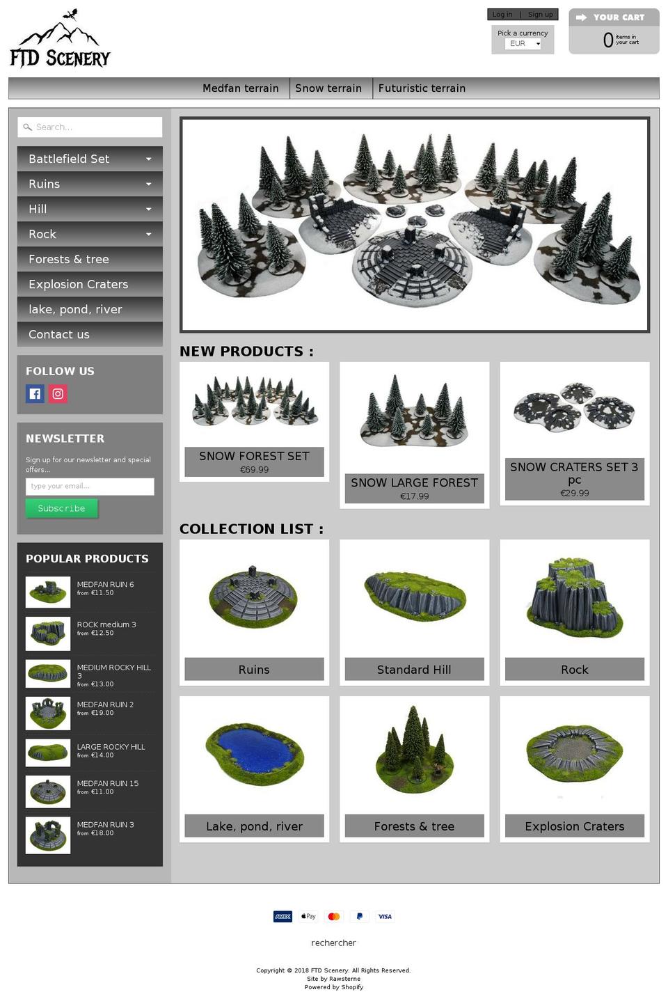 ftdscenery.com shopify website screenshot