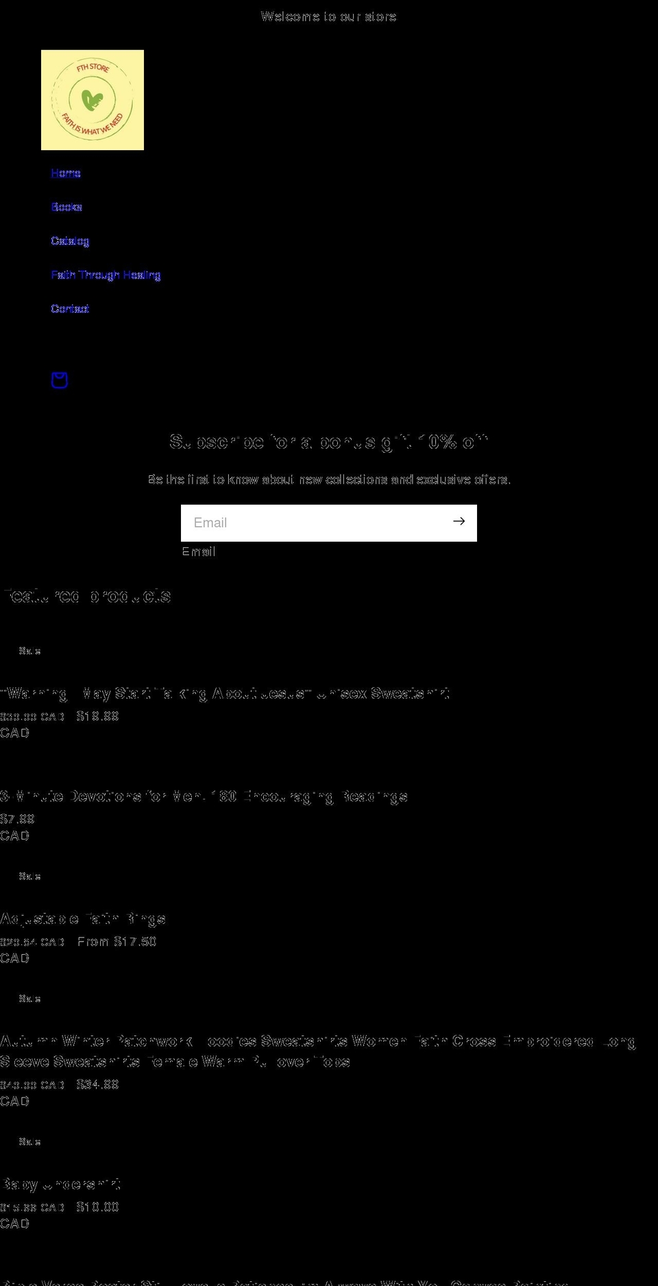 fthstore.com shopify website screenshot